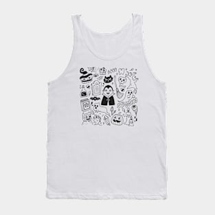 Awesome Halloween Doodle Art Tank Top